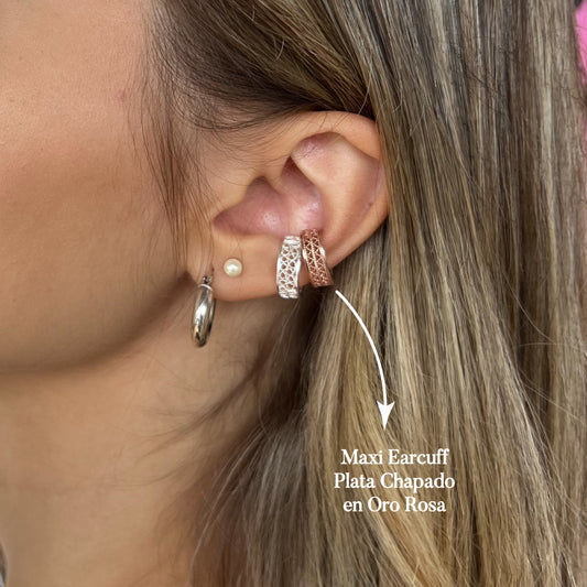 Silver Maxi Earcuff (Rose Gold Plated)