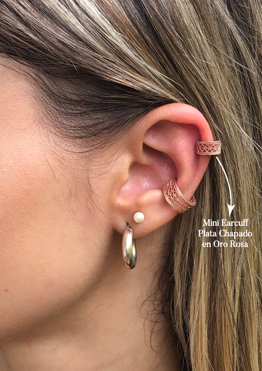 Silver Mini Earcuff (Rose Gold Plated)